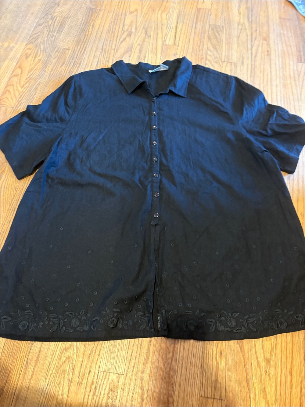 Giorgio Fiorelli Black Short Sleeve Button Down Shirt